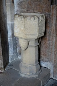 Font - Chapel of St Nicholas, Haddon Hall - Bakewell, Derbyshire, England - DSC02545