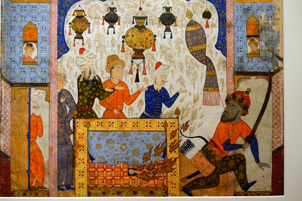 Folio from a Fal-Nameh (Book of Divination), probably Iran, 1550-1599 AD, ink, colour, and gold on paper, view 2 - Aga Khan Museum - Toronto, Canada - DSC06982