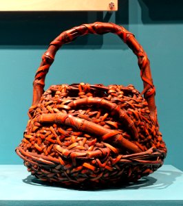 Flower basket (hanakago), Japan, 1800s-1900s, bamboo - Fowler Museum - University of California, Los Angeles - DSC02352