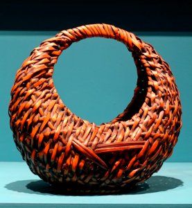 Flower basket (hanakago), Japan, 1800s-1900s, bamboo, plant fiber - Fowler Museum - University of California, Los Angeles - DSC02350