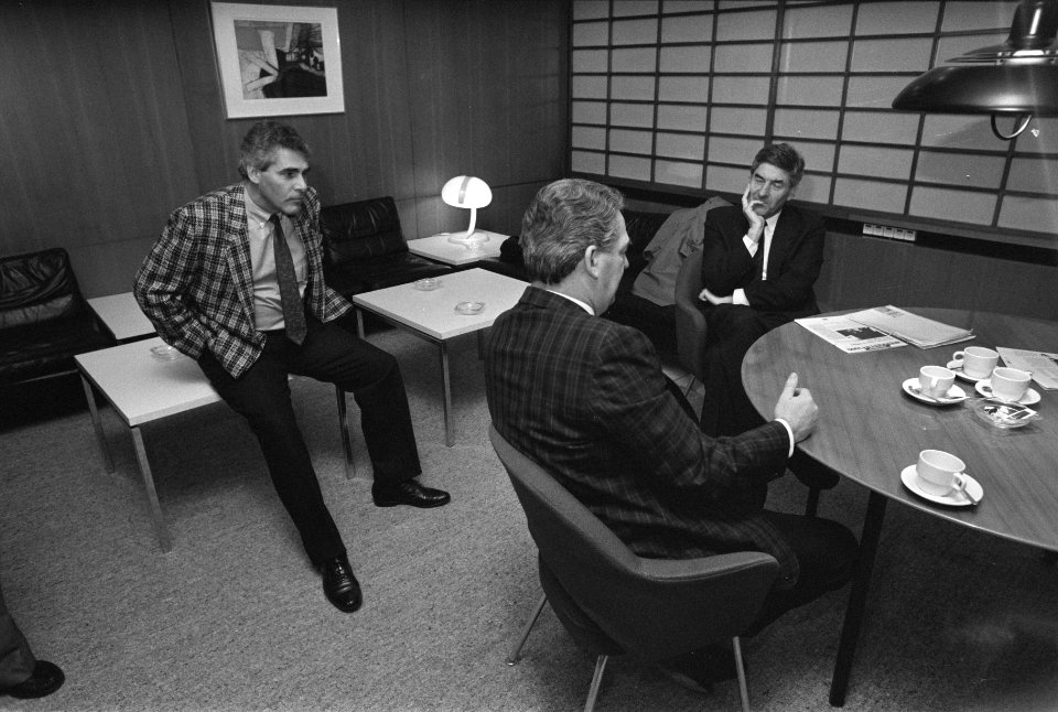 FNV-congres in Amsterdam, 2e dag v.l.n.r. Stekelenburg, Pont en premier Lubbers, Bestanddeelnr 934-1407