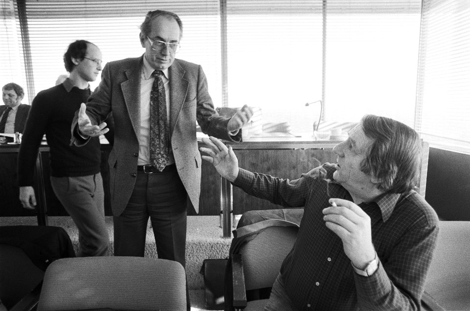 FNV-federatieraad in Amsterdam. Arie Groenevelte (voorzitter Industriebond FNV) , Bestanddeelnr 931-9459