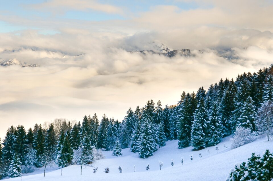 Mountains nature sea of clouds