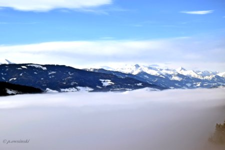 Fog Over The Mountains Alps Austria (182872173) photo