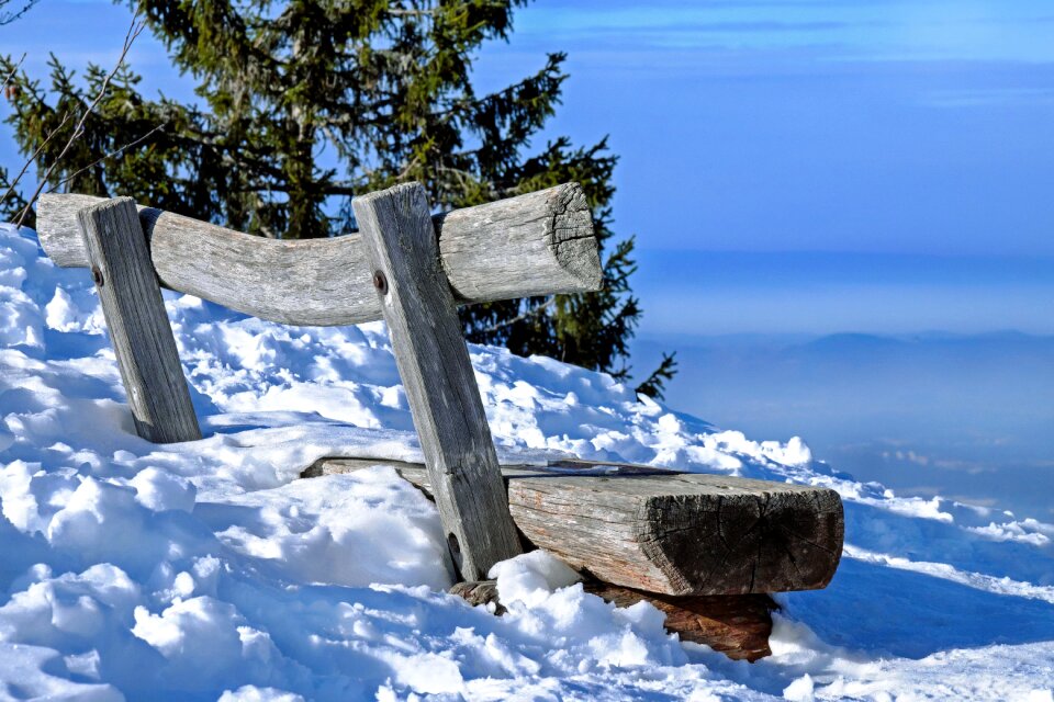 Snowy winter mountain
