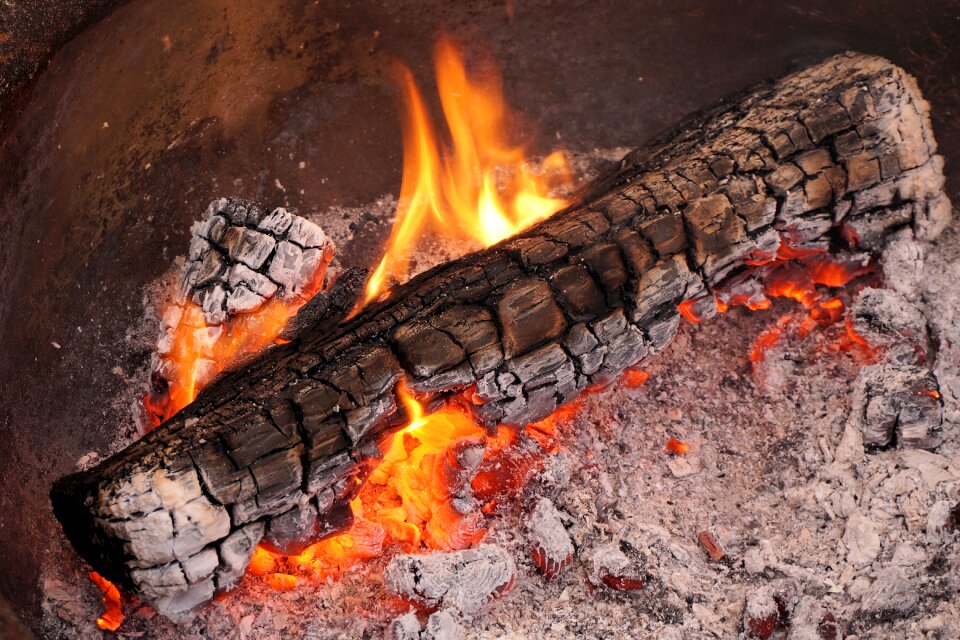 Wood fire campfire hot