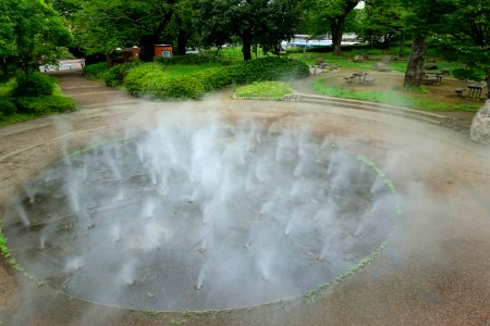 Fog at Omori Shell Mounds Garden - Omori, Tokyo, Japan - DSC05658