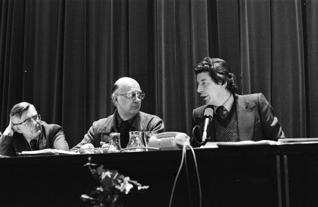 FNV-congres in RAI Amsterdam (2e dag) Spit (l) en FNV-voorzitter Kok (r), Bestanddeelnr 930-0553