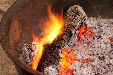 Wood fire campfire hot