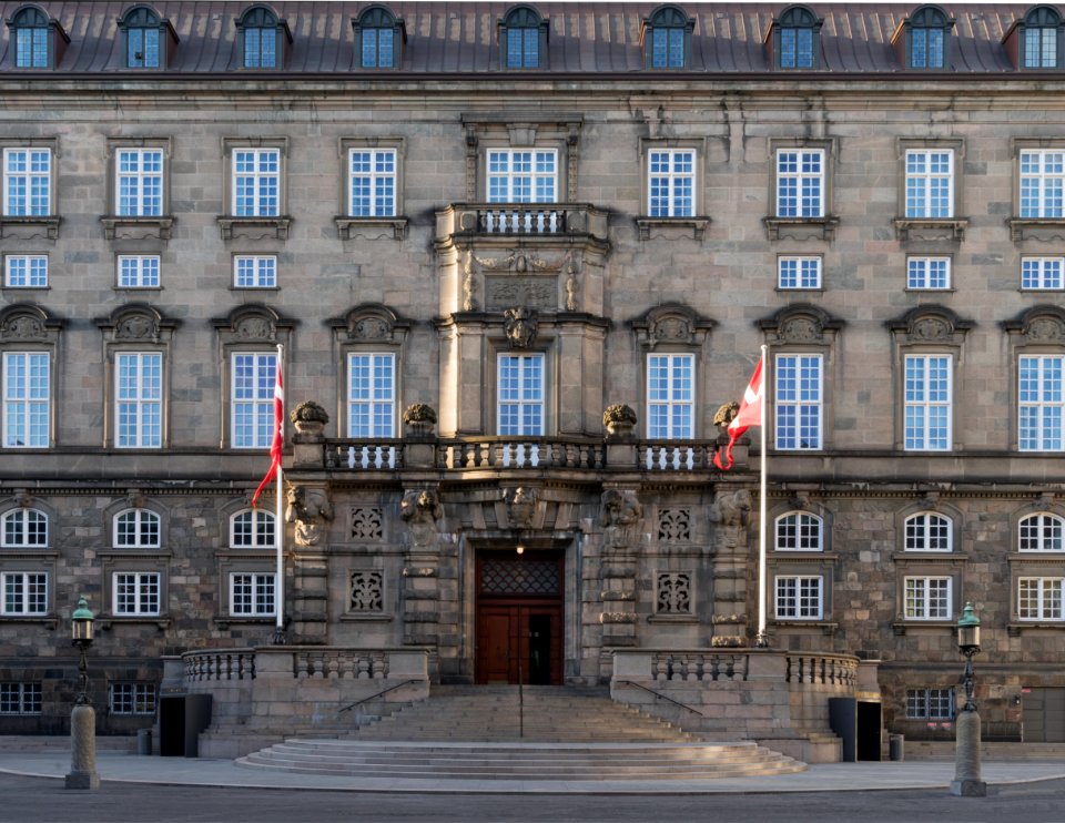 Folketinget facade Copenhagen Denmark