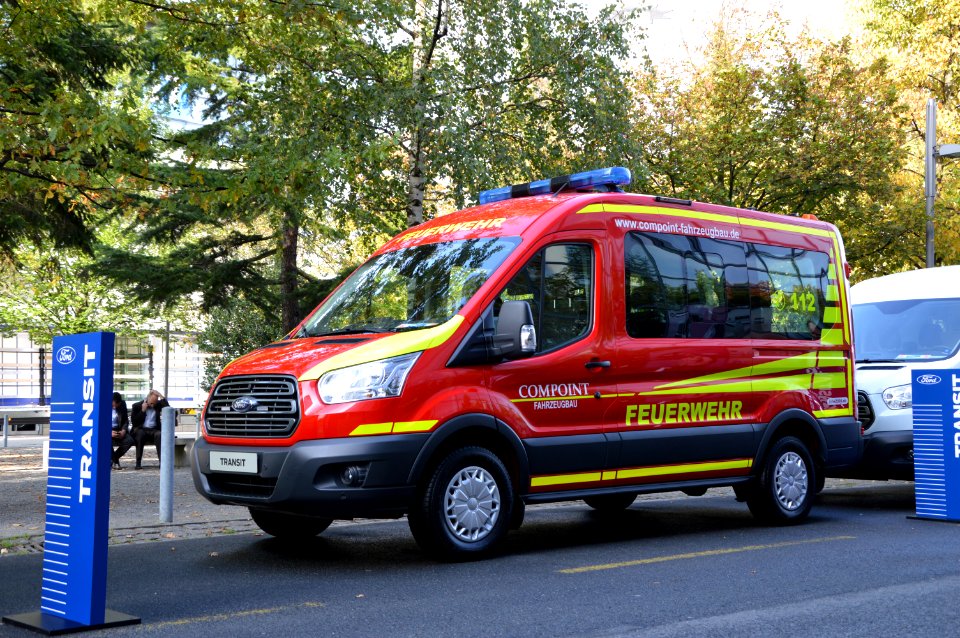 Ford Transit. 2014 IAA. Fire engine. Free image Spielvogel