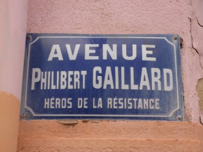 Fleurieu-sur-Saône - Avenue Philibert Gaillard - Plaque