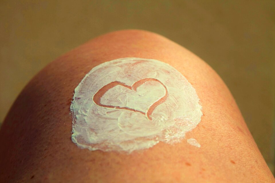 Heart skin care applying