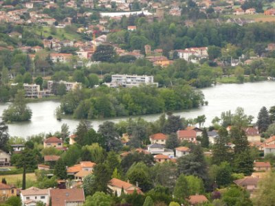 Fleurieu-sur-Saône - Chemin de la Madone - Vue sur l'Île Lemoutiau