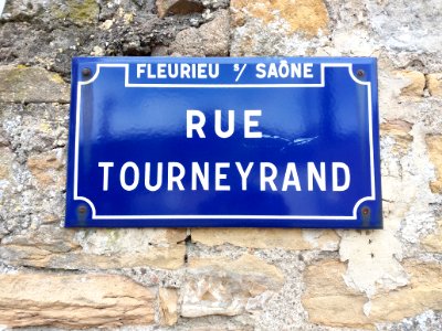 Fleurieu-sur-Saône - Rue Tourneyrand - Plaque