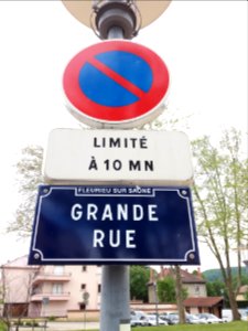 Fleurieu-sur-Saône - Grande Rue - Plaque