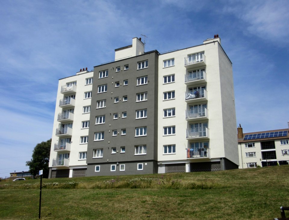 Flats at Donald Hall Road, Bristol Estate, Brighton (July 2015)