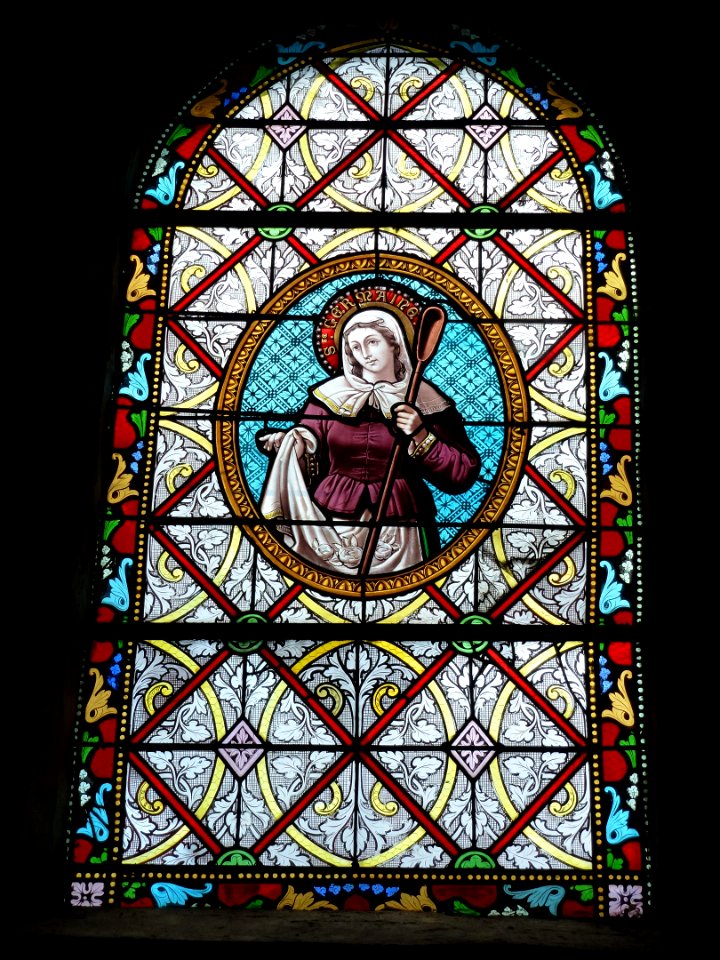 Flaignes (Ardennes) église, vitrail 02