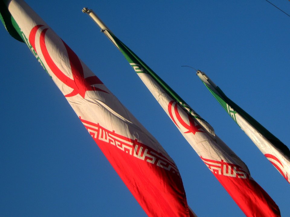 Flags of Iran- North firdawsi st - Nishapur 1