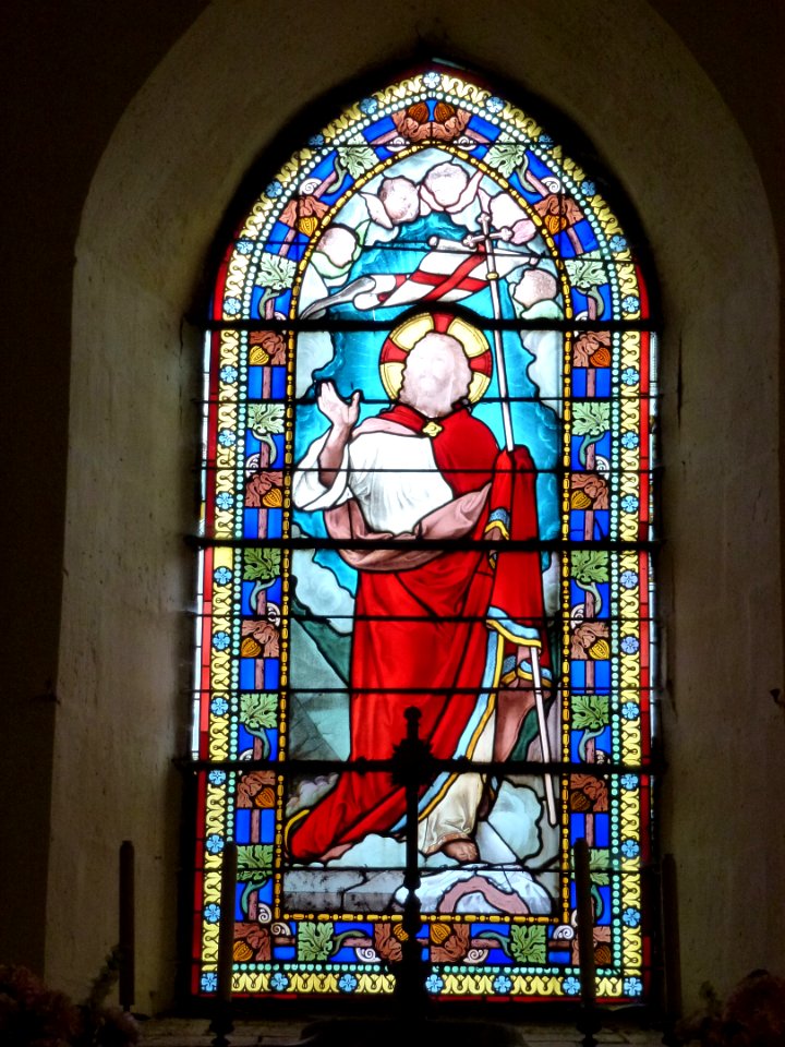 Flaignes (Ardennes) église, vitrail 03