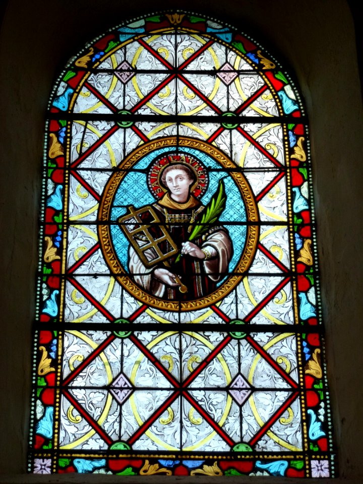 Flaignes (Ardennes) église, vitrail 01