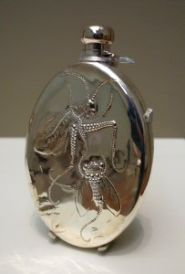 Flask in Japanese style, Tiffany Co., c. 1886, silver - Cincinnati Art Museum - DSC04503 photo