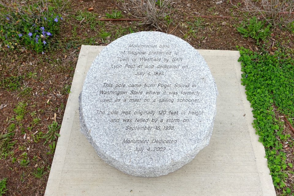 Flagpole from Puget Sound memorial - Park Square, Westfield, MA - DSC02304