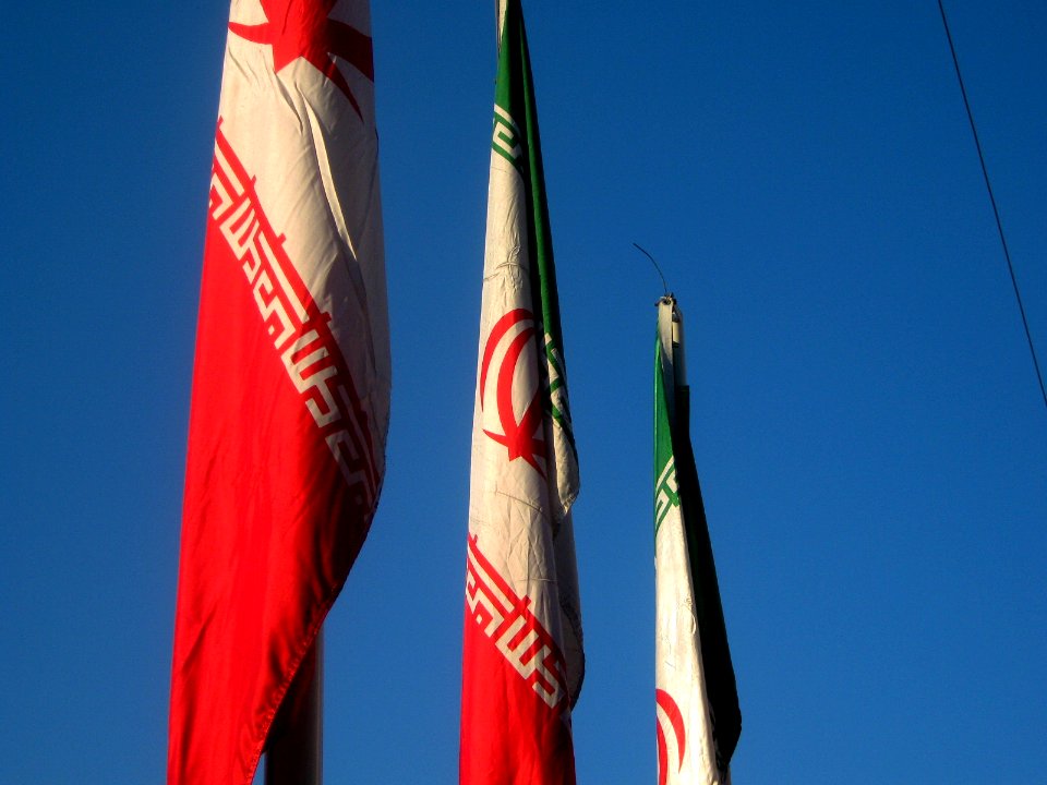 Flags of Iran- North firdawsi st - Nishapur 2