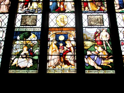 Flemish glass c.1500, St James Bramley 01