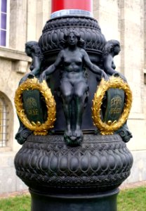 Flagpole decoration by Heinrich Jobst, 1 of 2 - Hessisches Landesmuseum Darmstadt - Darmstadt, Germany - DSC09866
