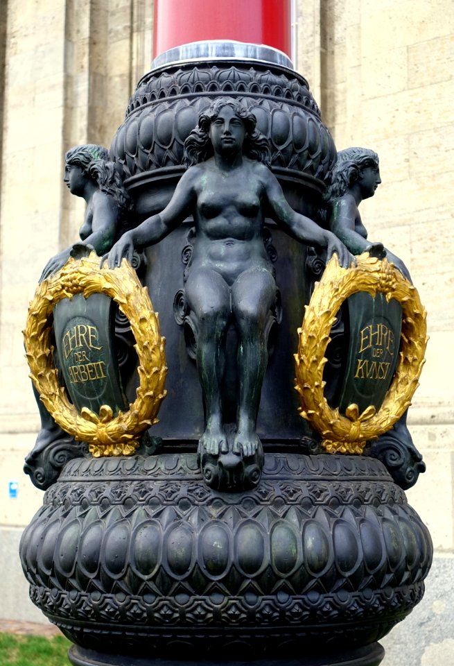 Flagpole decoration by Heinrich Jobst, 2 of 2 - Hessisches Landesmuseum Darmstadt - Darmstadt, Germany - DSC09869