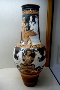 Flagon with sun god and Aphrodite with Eros, Faliscan, 330-300 BC, H 5367 - Martin von Wagner Museum - Würzburg, Germany - DSC05722
