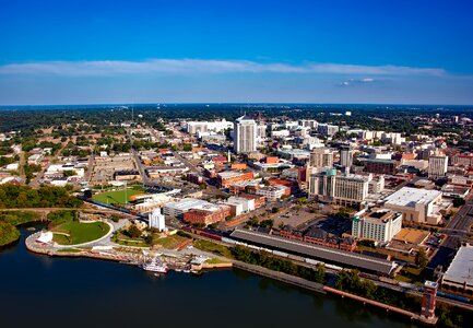 Cities urban aerial view