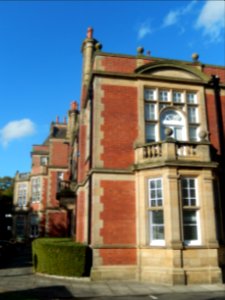 Fleming Memorial Hospital, façade and south-west corner