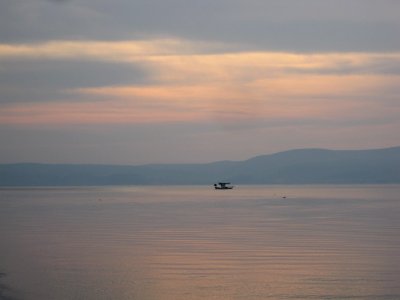 Fishing boat in the morning, Kolpos Kallonis, Lesbos, Greece