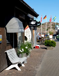 Fish shop in Malmön harbor photo