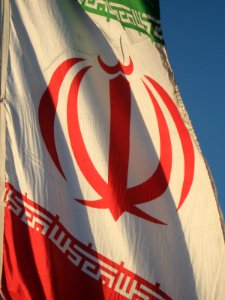 Flag of Iran in the Morning of Nishapur - near Simorgh Culture house 14
