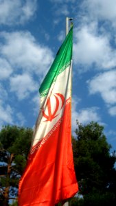 Flag of Iran in the Nishapur Railway Station square 21