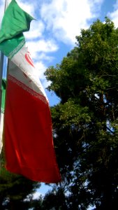 Flag of Iran in the Nishapur Railway Station square 26