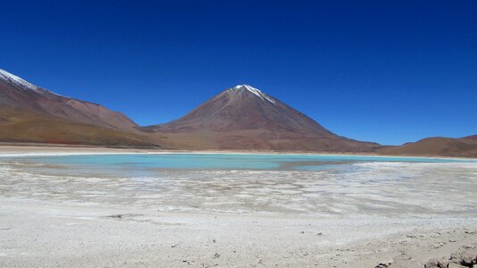 Bolivia snow lagoon