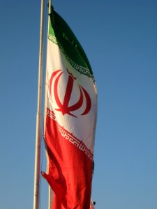 Flag of Iran in the Morning of Nishapur - near Simorgh Culture house 15