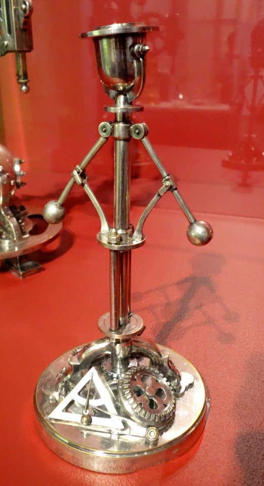 Five-Piece Clock Garniture, piece 4, Guilmet Cie, Paris, France, c. 1885,silvered bronze, glass, paper - Brooklyn Museum - Brooklyn, NY - DSC08859