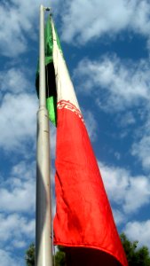 Flag of Iran in the Nishapur Railway Station square 18