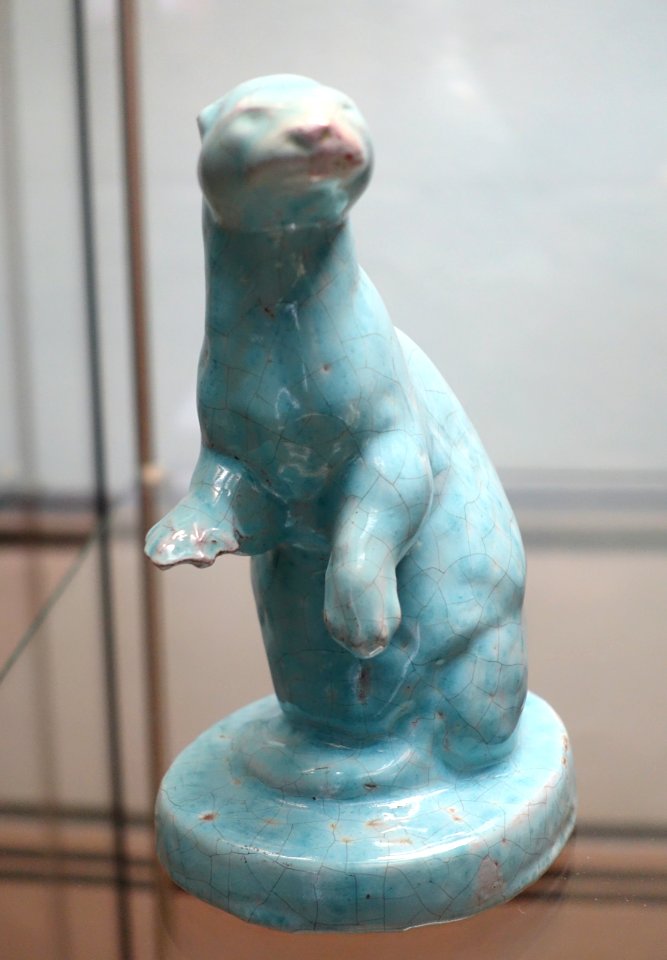 Fisher by August Gaul, Weskstatt Kurt Randhan, Bunzlau, early 1920s - Keramik-Museum Berlin - DSC04173