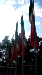 Flag of Iran in the Nishapur Railway Station square 14