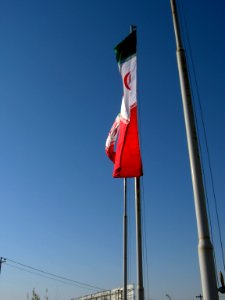 Flag of Iran - Baghrud sq - Nishapur 02