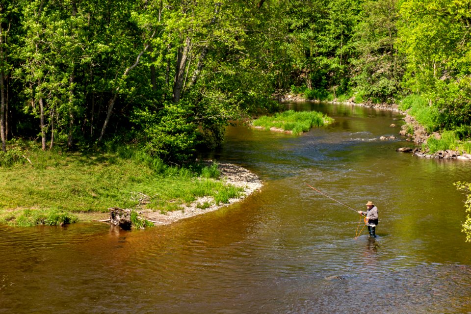 Fishing in Örekilsälven upstream from Kvistrum bridge 1