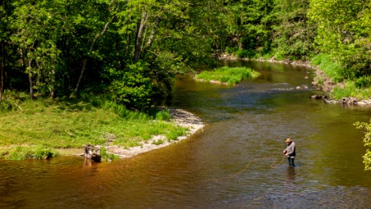 Fishing in Örekilsälven upstream from Kvistrum bridge 2