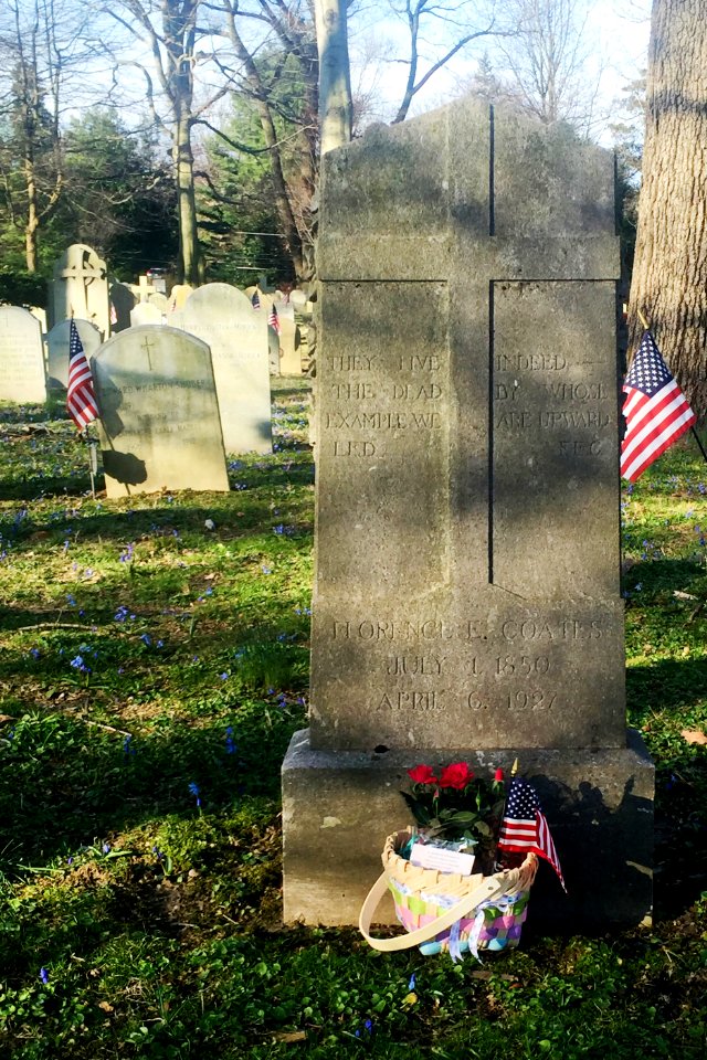 Florence Earle Coates gravestone, Church of the Redeemer Cemetery, Bryn Mawr 01