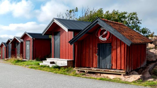 Fishing huts in Norra Grundsund photo
